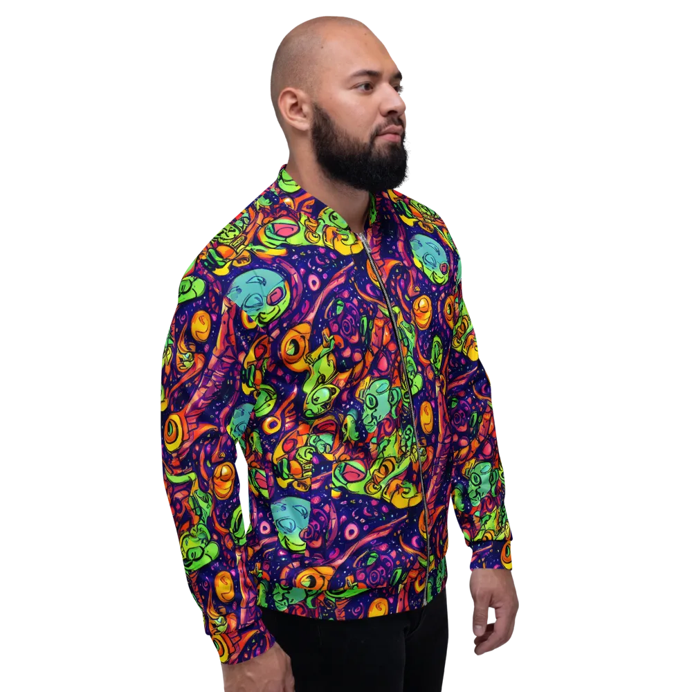 Cosmic Critter Riot on Bomber Jacket — Right