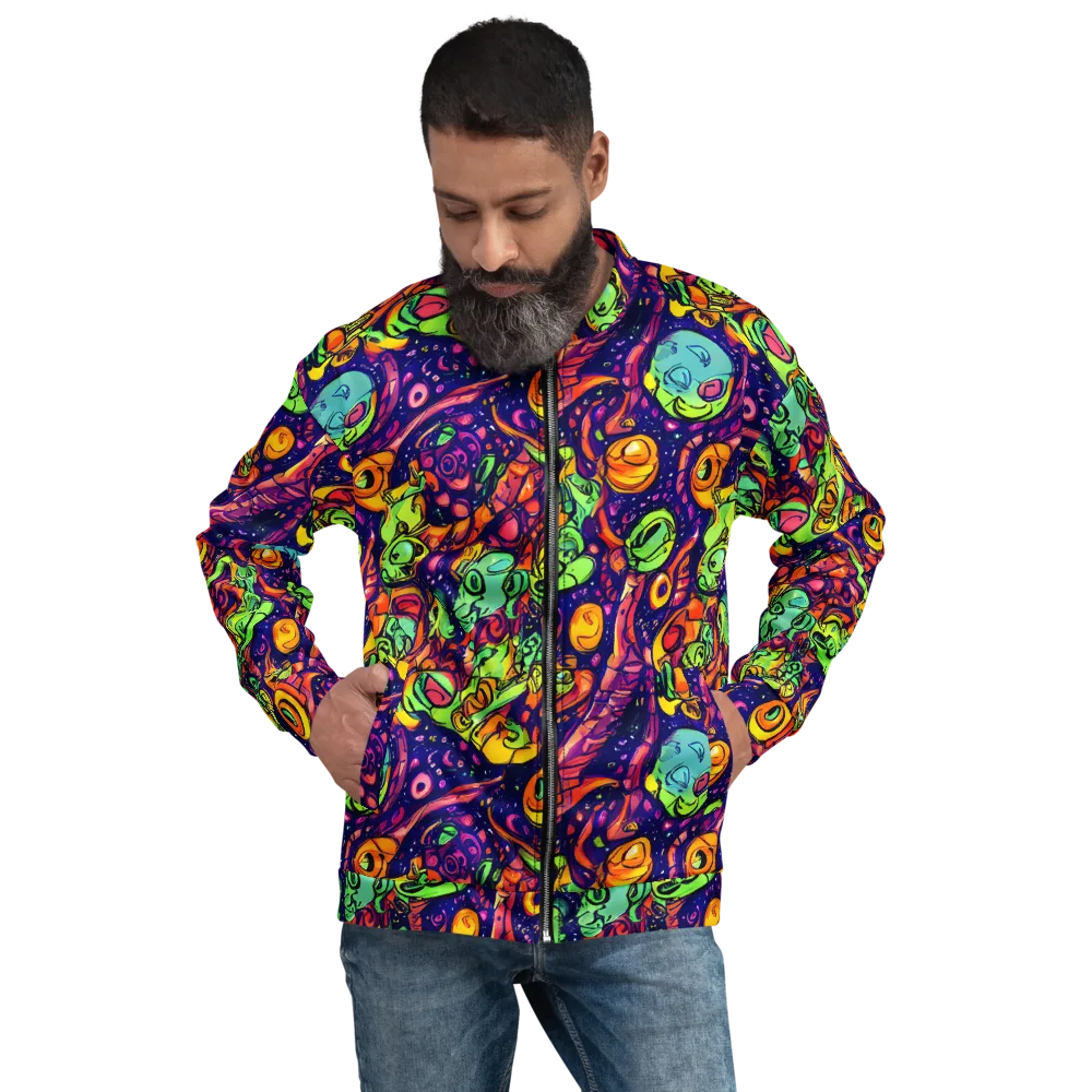 Cosmic Critter Riot on Bomber Jacket — Front