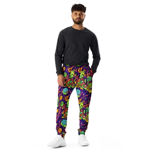 Cosmic Critter Riot on a Men's Joggers