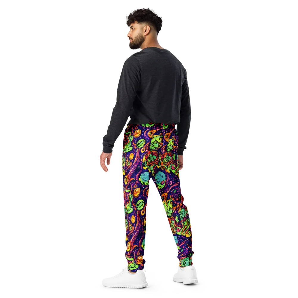 Cosmic Critter Riot on Men's Joggers — Back