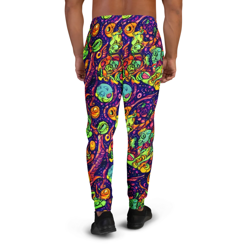 Cosmic Critter Riot on Men's Joggers — Back