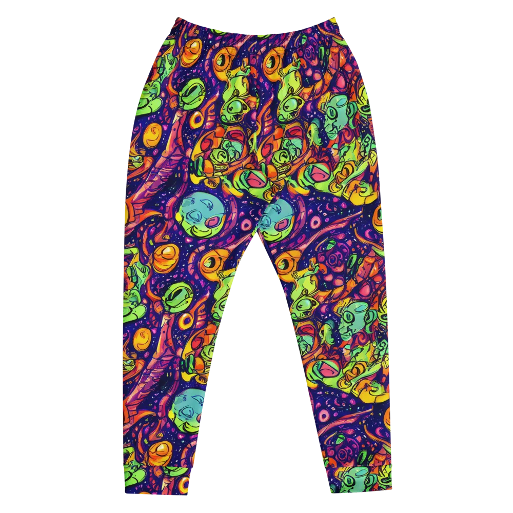 Cosmic Critter Riot on Men's Joggers — Front