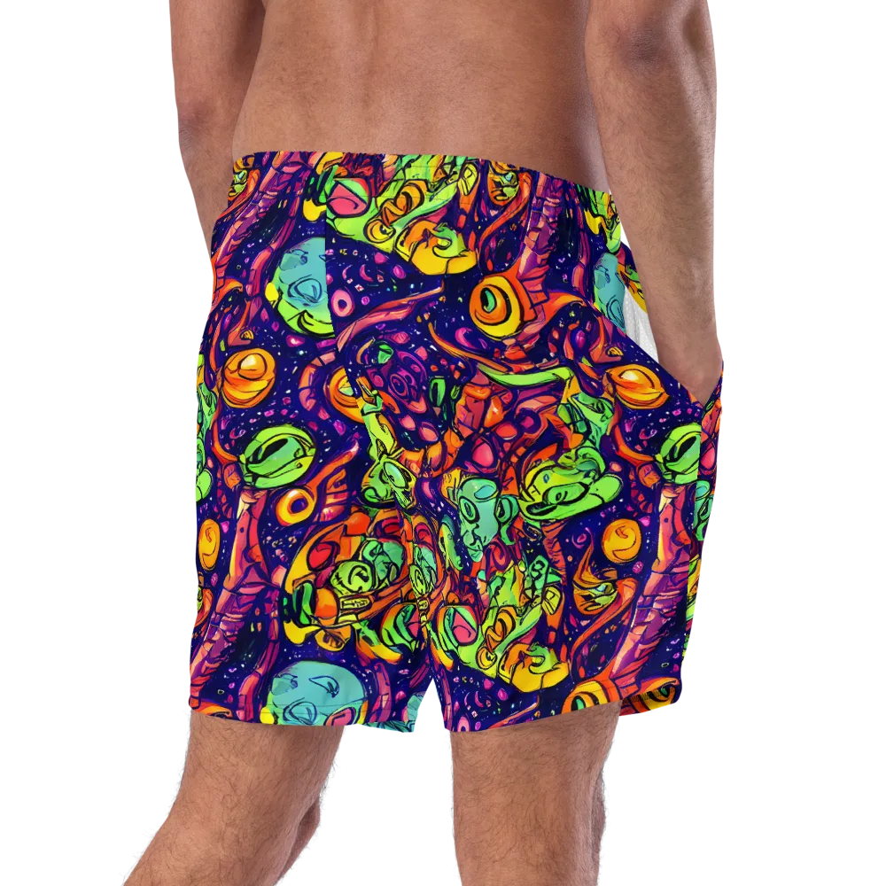 Cosmic Critter Riot on Swim Trunks — Right Back