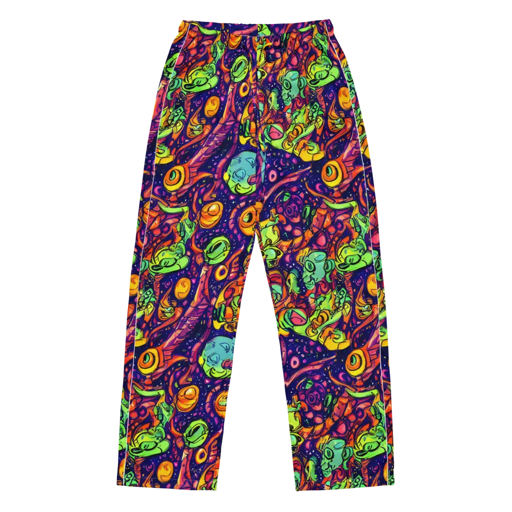 Cosmic Critter Riot on Women's Pajama Pants — Front