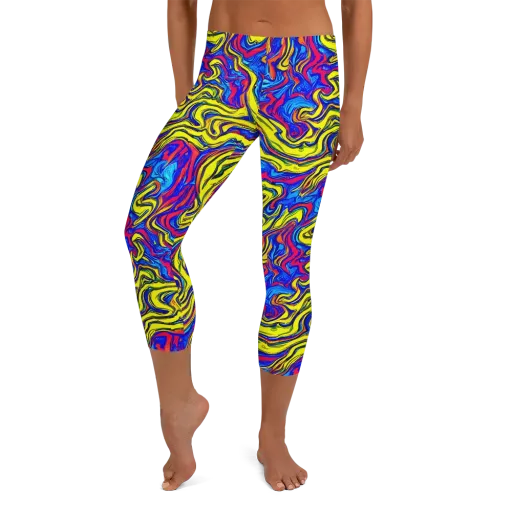 Electric Rhapsody on a Capri Leggings