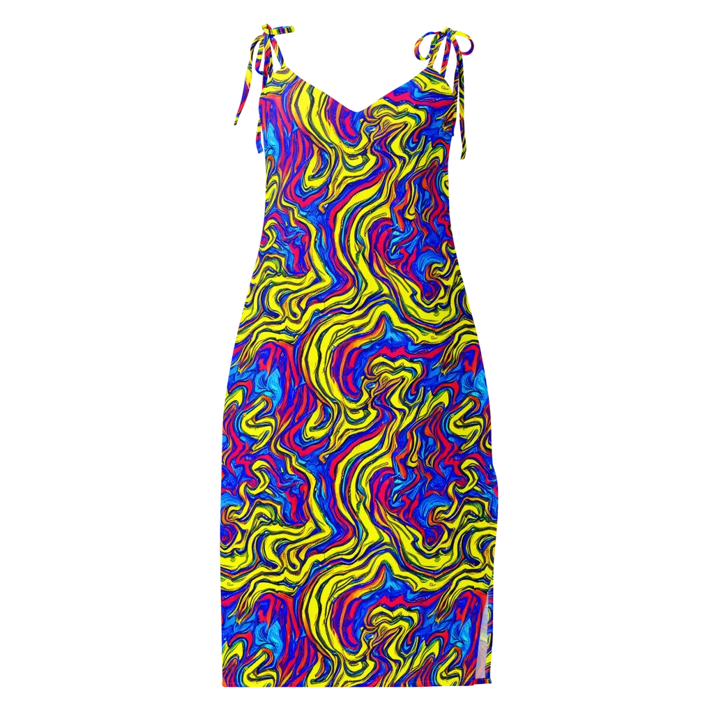 Electric Rhapsody on Slip Dress — Front