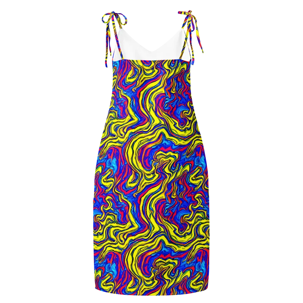 Electric Rhapsody on Slip Dress — Back