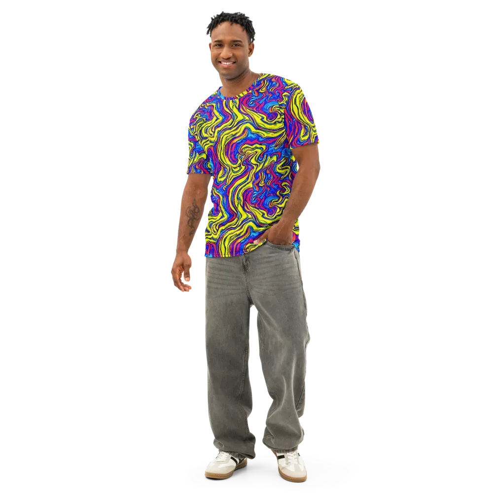 Electric Rhapsody on Men's Cotton Crew Neck T-Shirt — Front