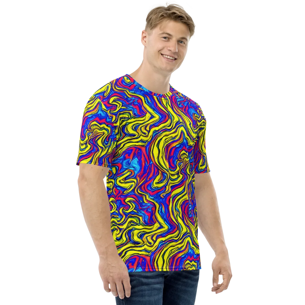 Electric Rhapsody on Men's Crew Neck T-Shirt — Right