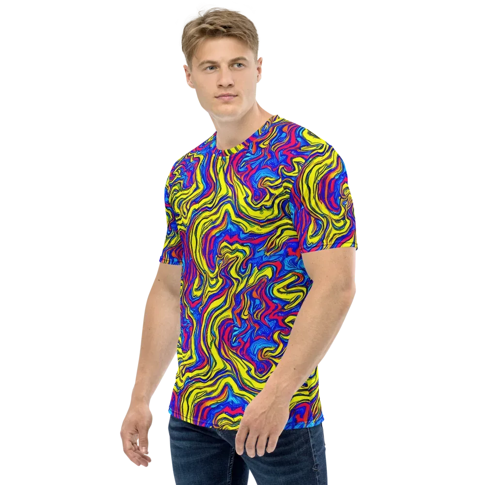 Electric Rhapsody on Men's Crew Neck T-Shirt — Left