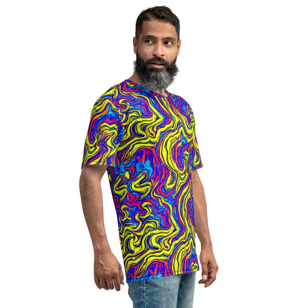 Electric Rhapsody on Men's Crew Neck T-Shirt — Right