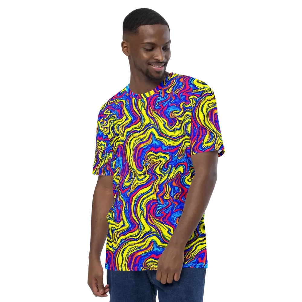 Electric Rhapsody on Men's Crew Neck T-Shirt — Left