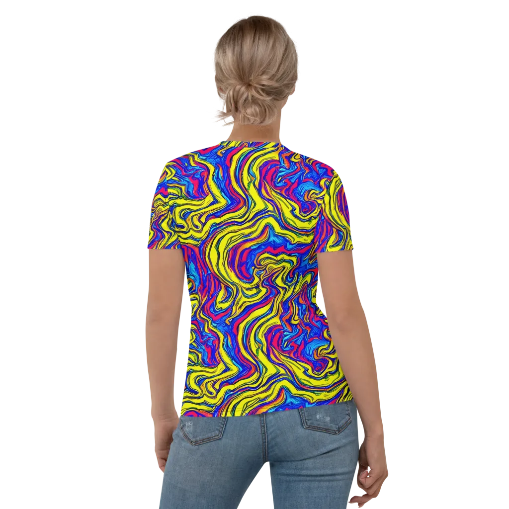 Electric Rhapsody on Women's Crew Neck T-Shirt — Back