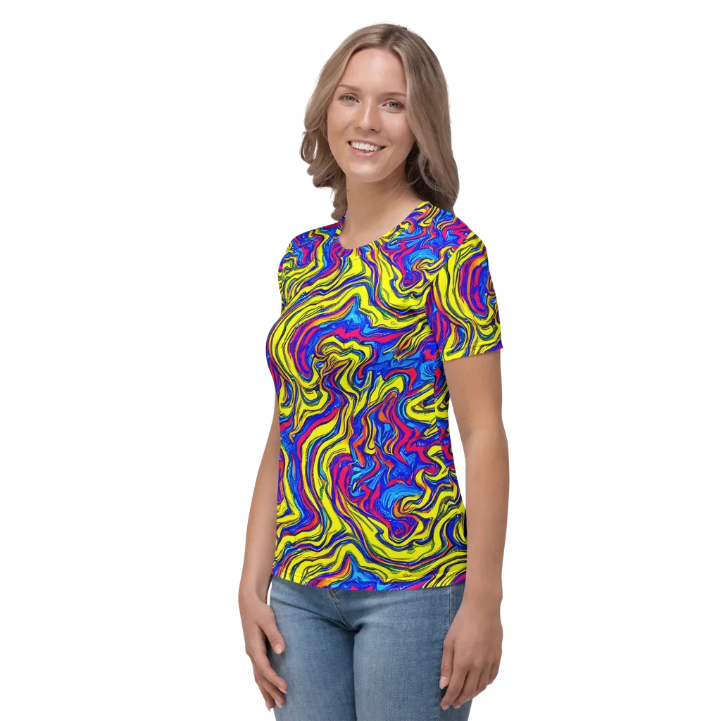 Electric Rhapsody on Women's Crew Neck T-Shirt — Left