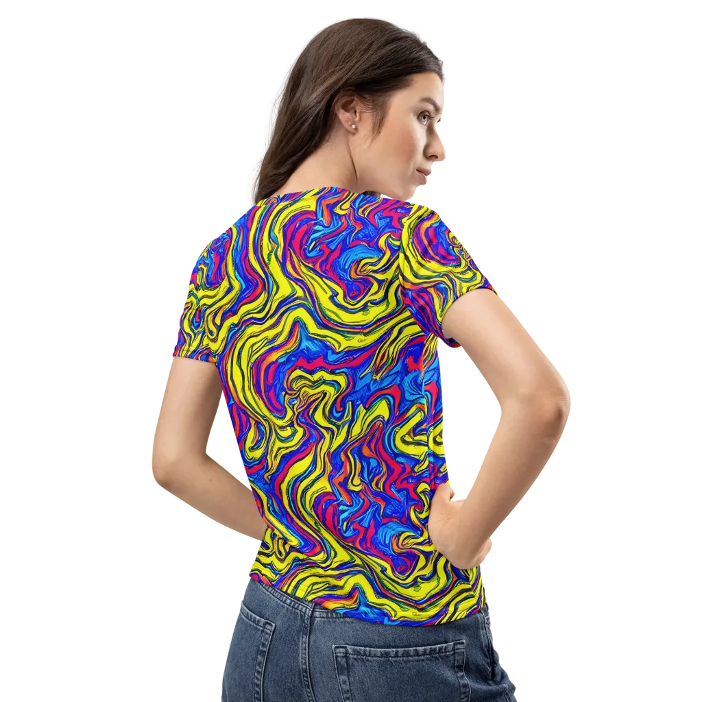 Electric Rhapsody on Women's Crew Neck T-Shirt — Back