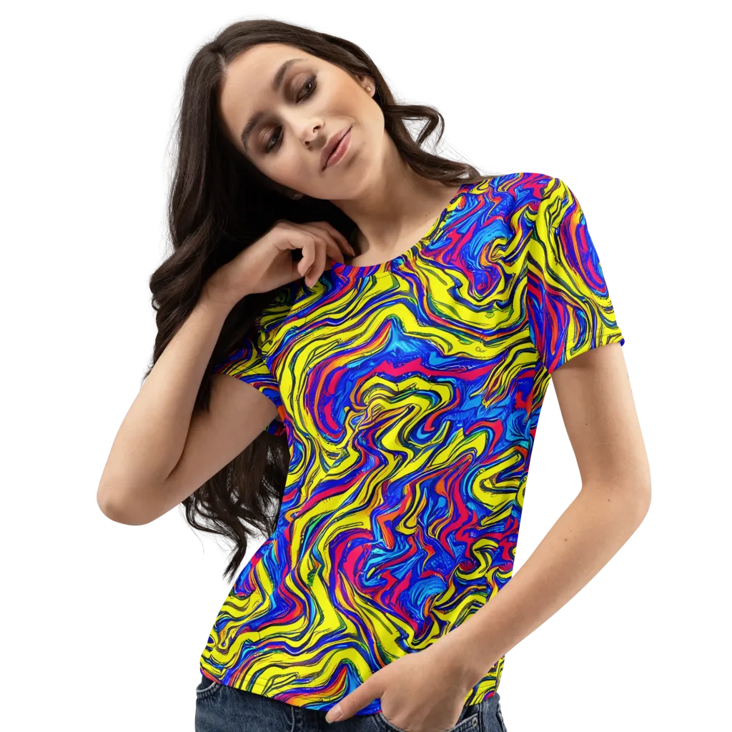 Electric Rhapsody on Women's Crew Neck T-Shirt — Left Front
