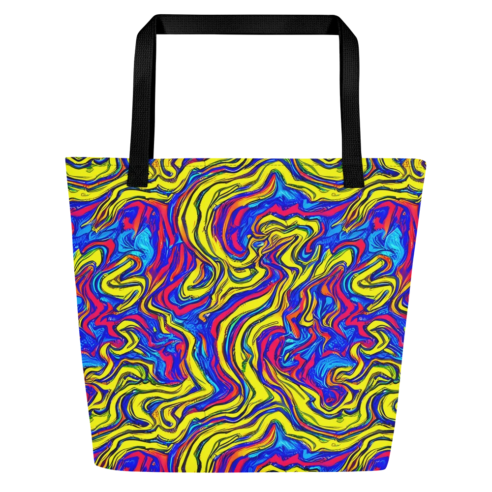 Electric Rhapsody on Large Tote Bag W/ Pocket — Front