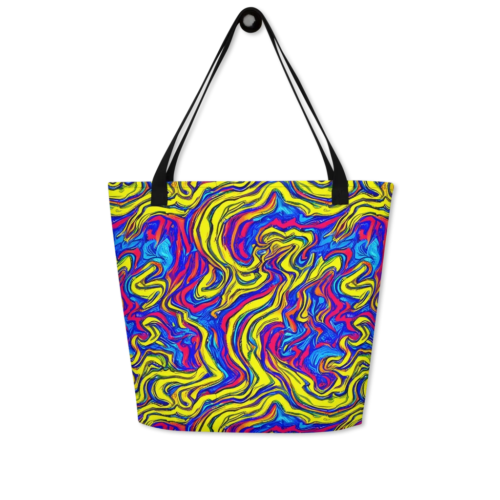 Electric Rhapsody on Large Tote Bag W/ Pocket — Front
