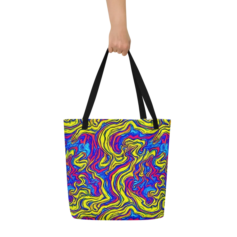Electric Rhapsody on Large Tote Bag W/ Pocket — Front