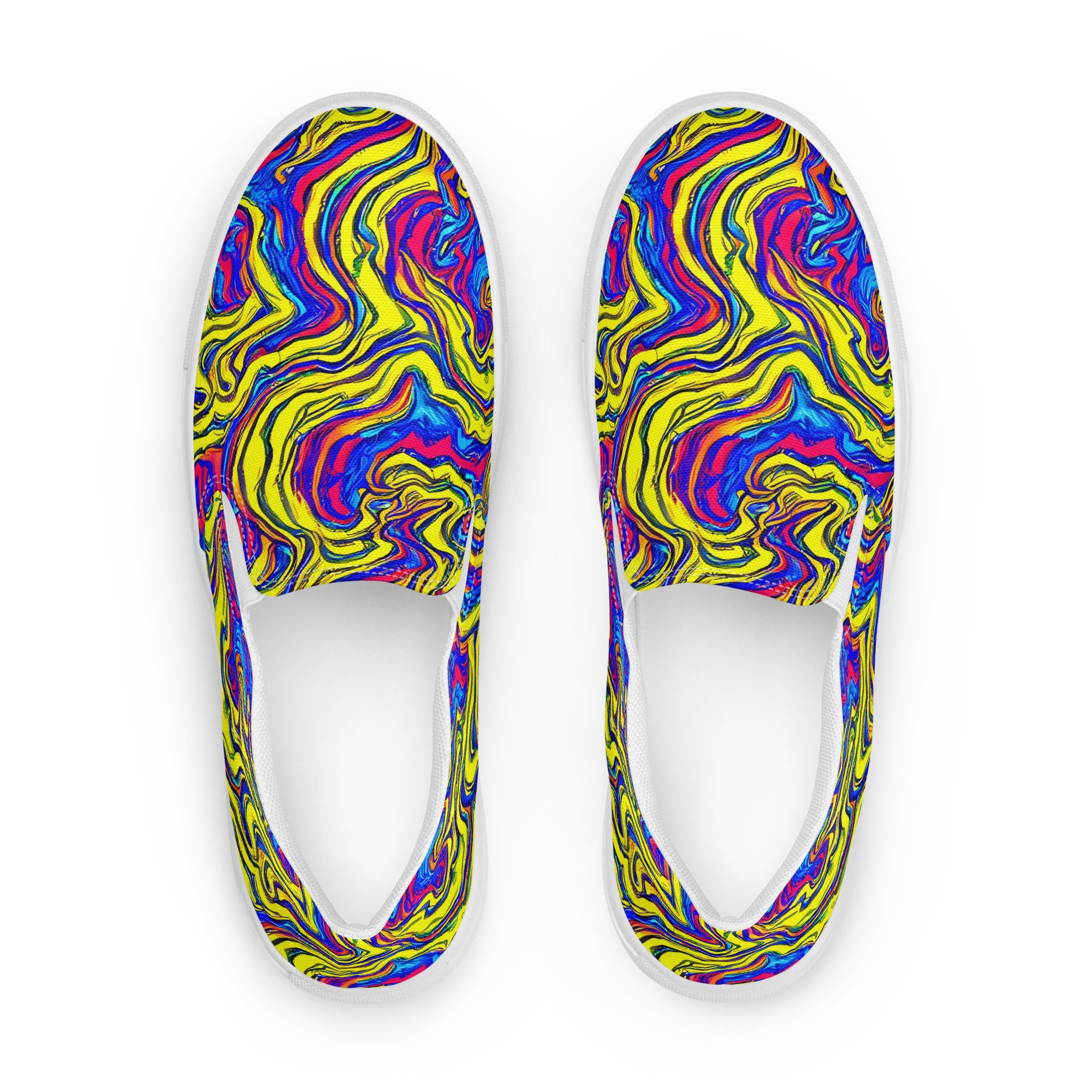 Electric Rhapsody on Women's Slip-On Canvas Shoes — Front