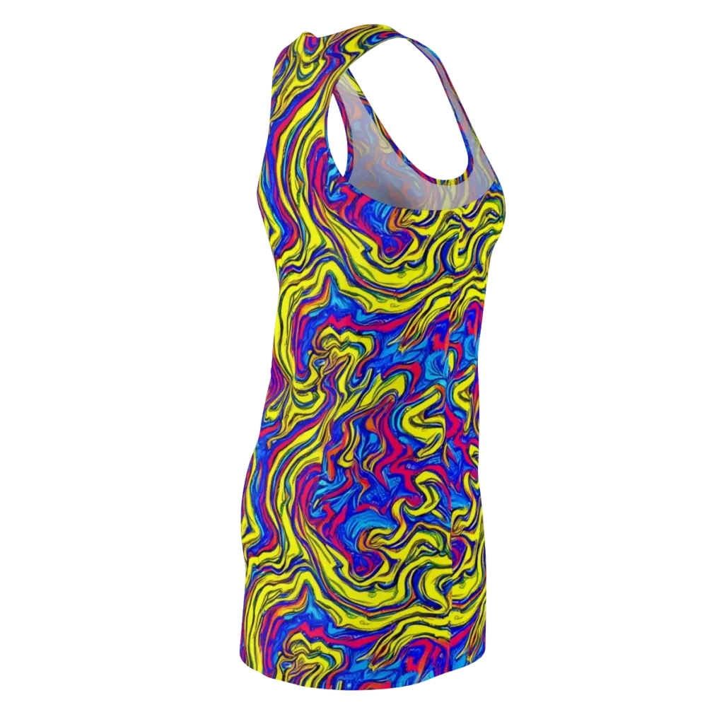 Electric Rhapsody on Racerback Dress — Back Side