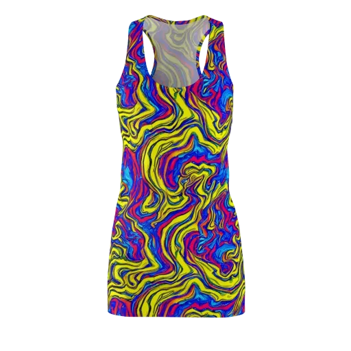 Electric Rhapsody on a Racerback Dress