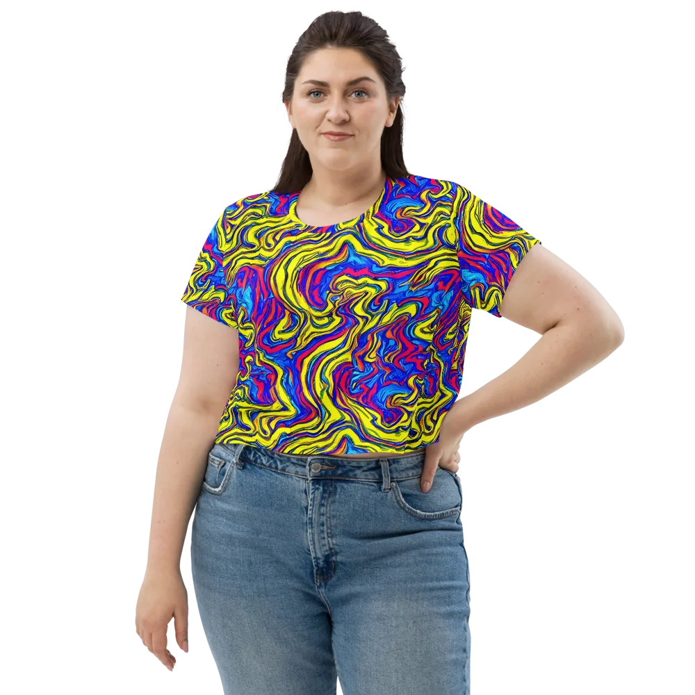 Electric Rhapsody on Crop Tee — Front