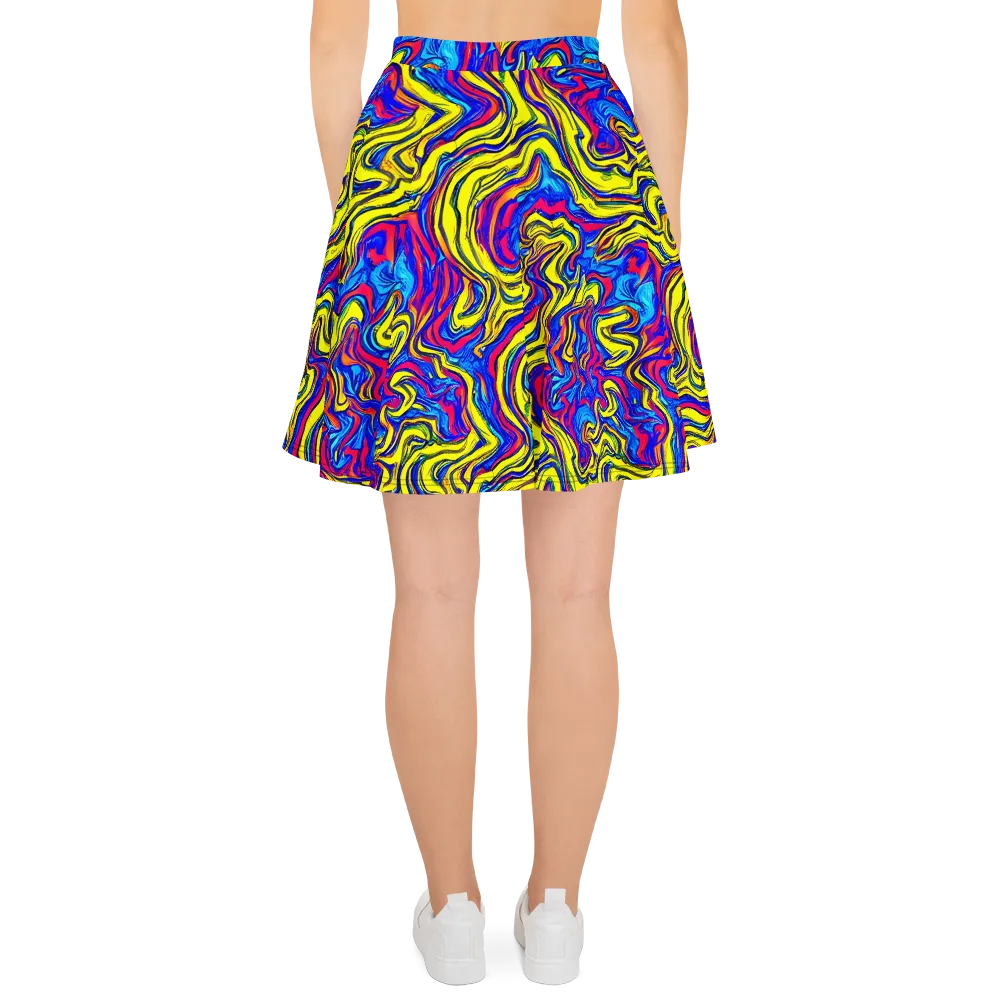 Electric Rhapsody on Skater Skirt — Back