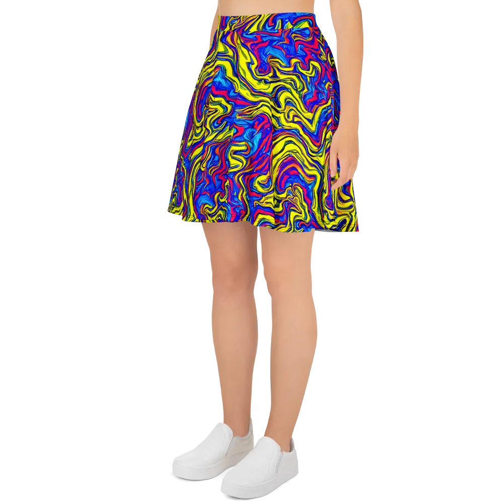 Electric Rhapsody on Skater Skirt — Left