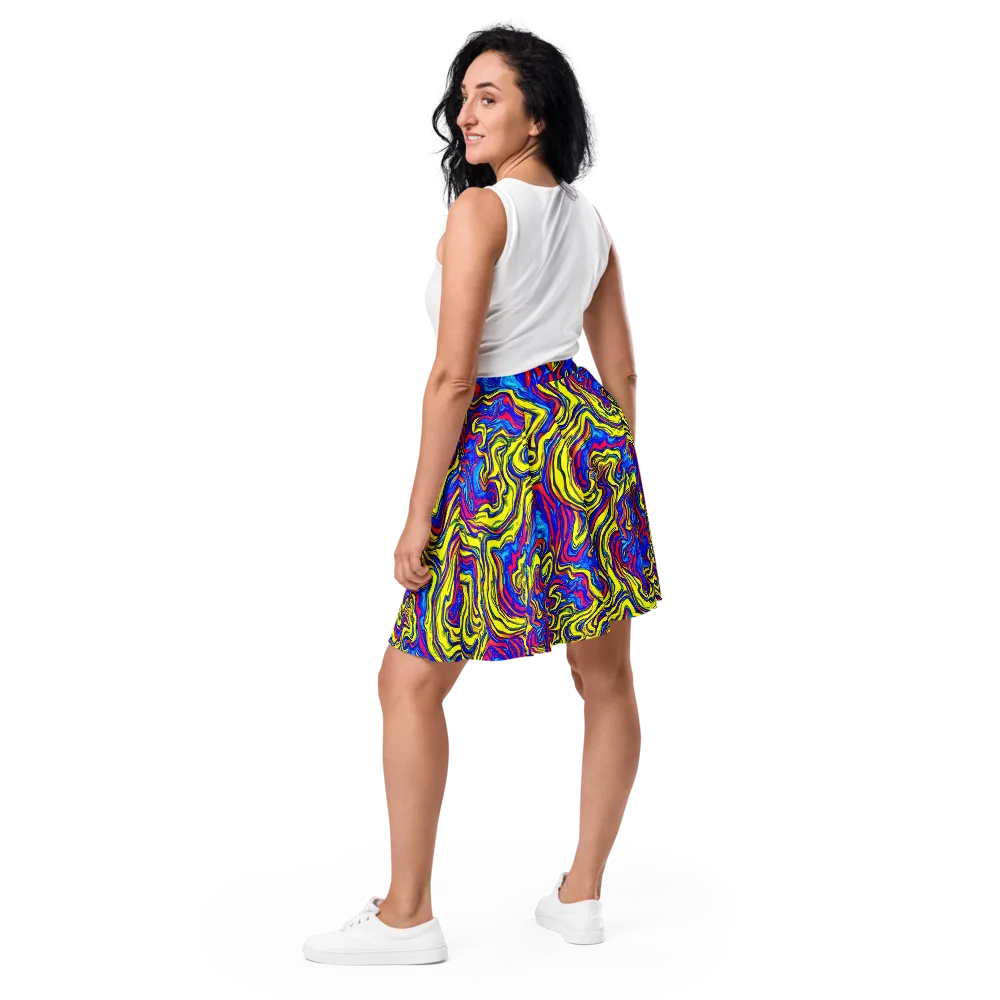Electric Rhapsody on Skater Skirt — Back