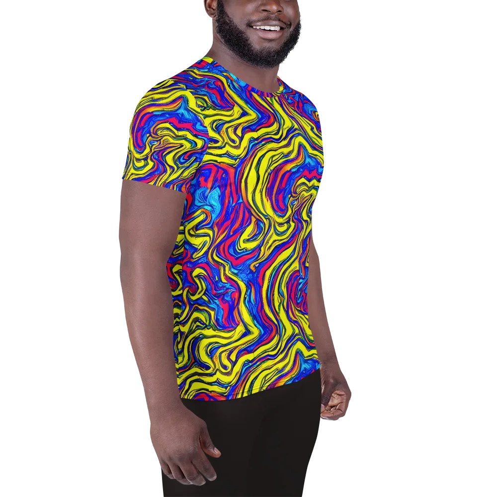 Electric Rhapsody on Men's Athletic T-Shirt — Right