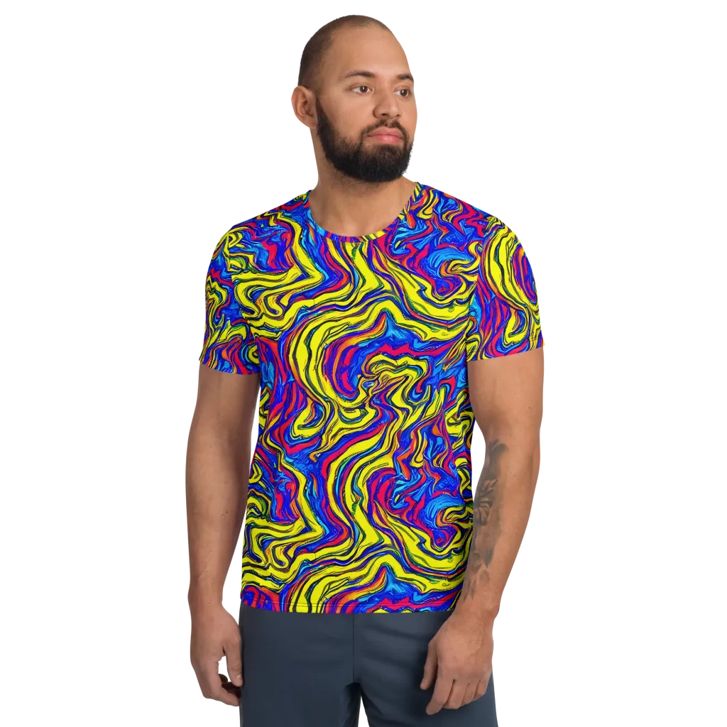 Electric Rhapsody on Men's Athletic T-Shirt — Front