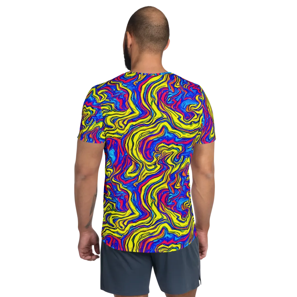 Electric Rhapsody on Men's Athletic T-Shirt — Back