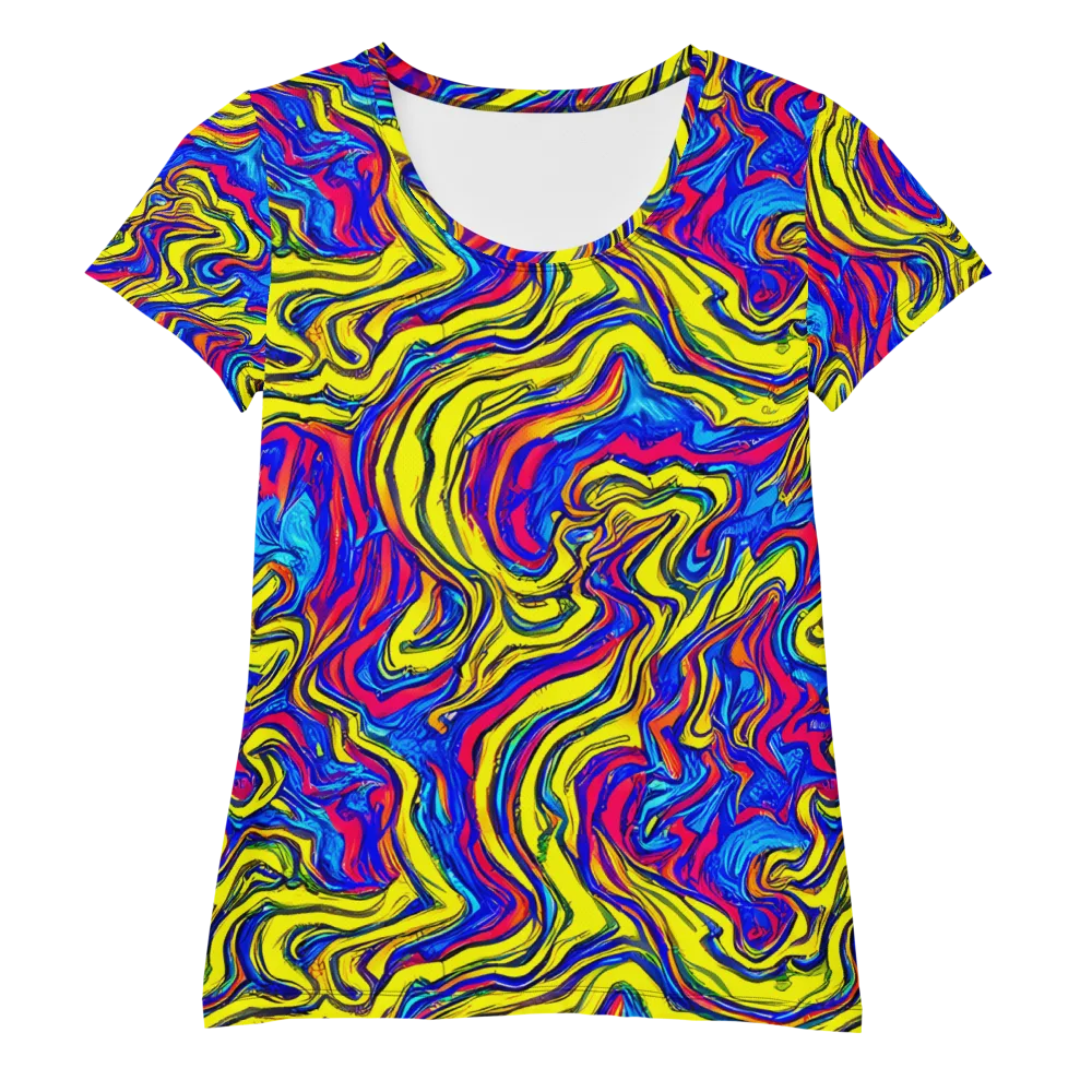 Electric Rhapsody on Women's Athletic T-Shirt — Front