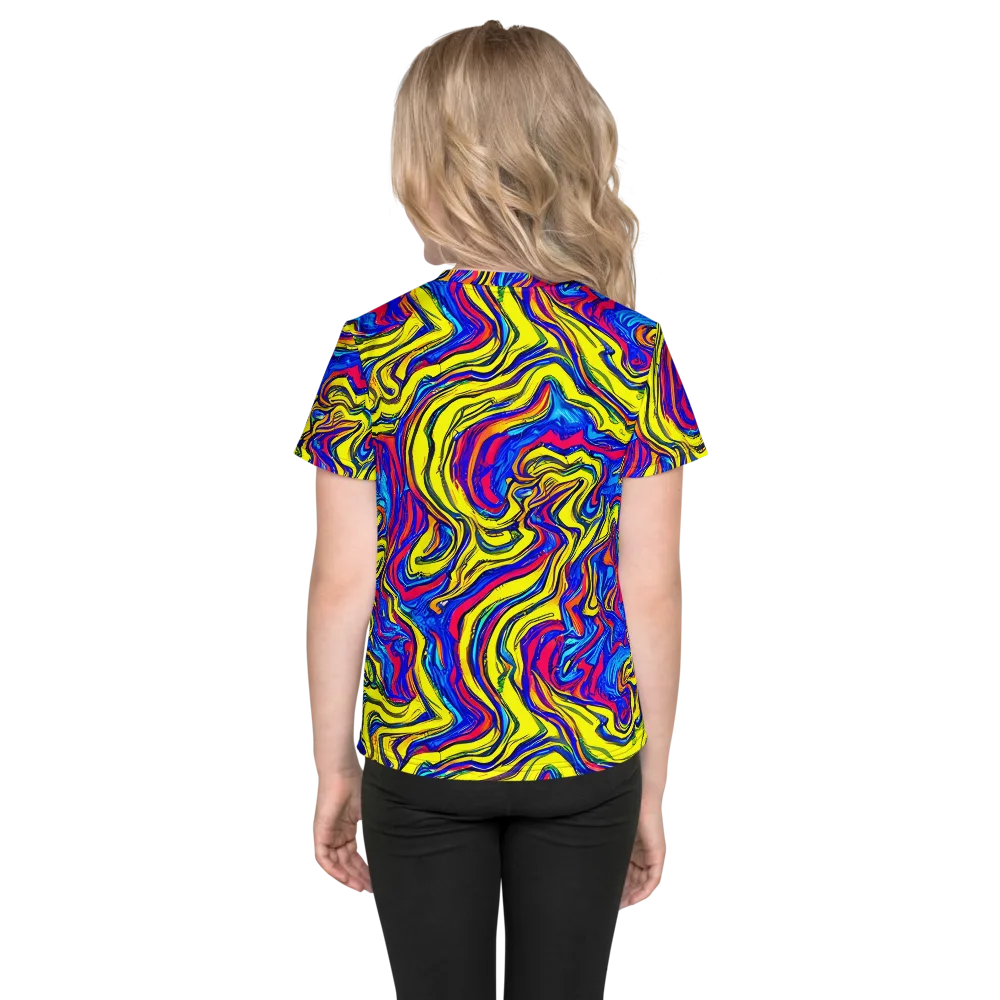 Electric Rhapsody on Kids Crew Neck T-Shirt — Back