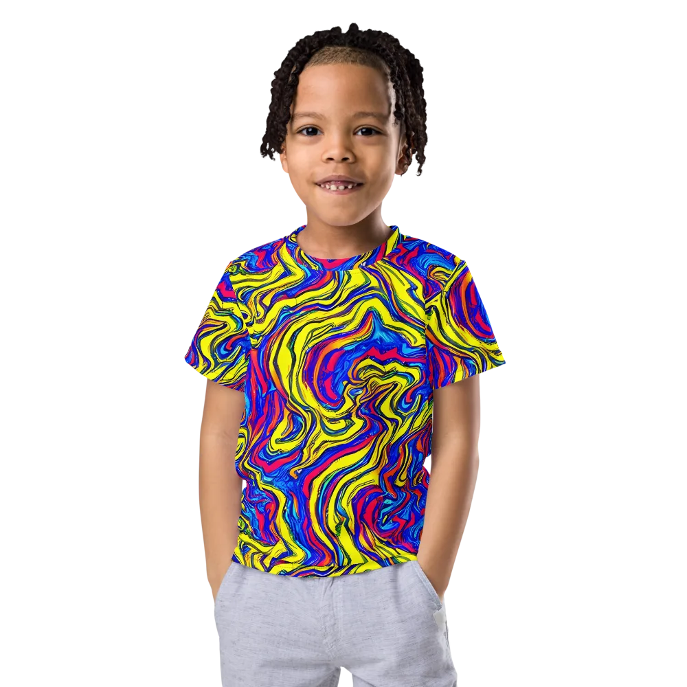 Electric Rhapsody on Kids Crew Neck T-Shirt — Front