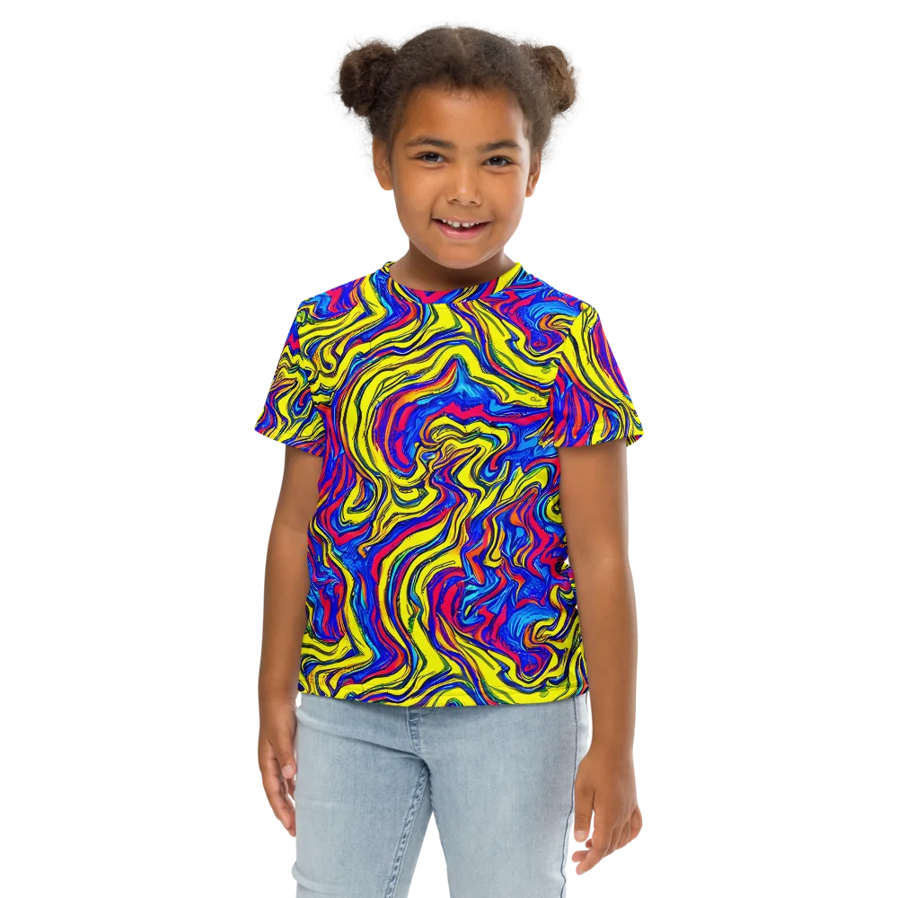 Electric Rhapsody on Kids Crew Neck T-Shirt — Front