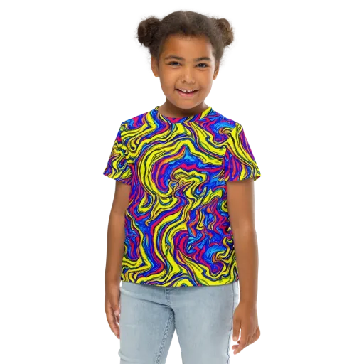 Electric Rhapsody on a Kids Crew Neck T-Shirt