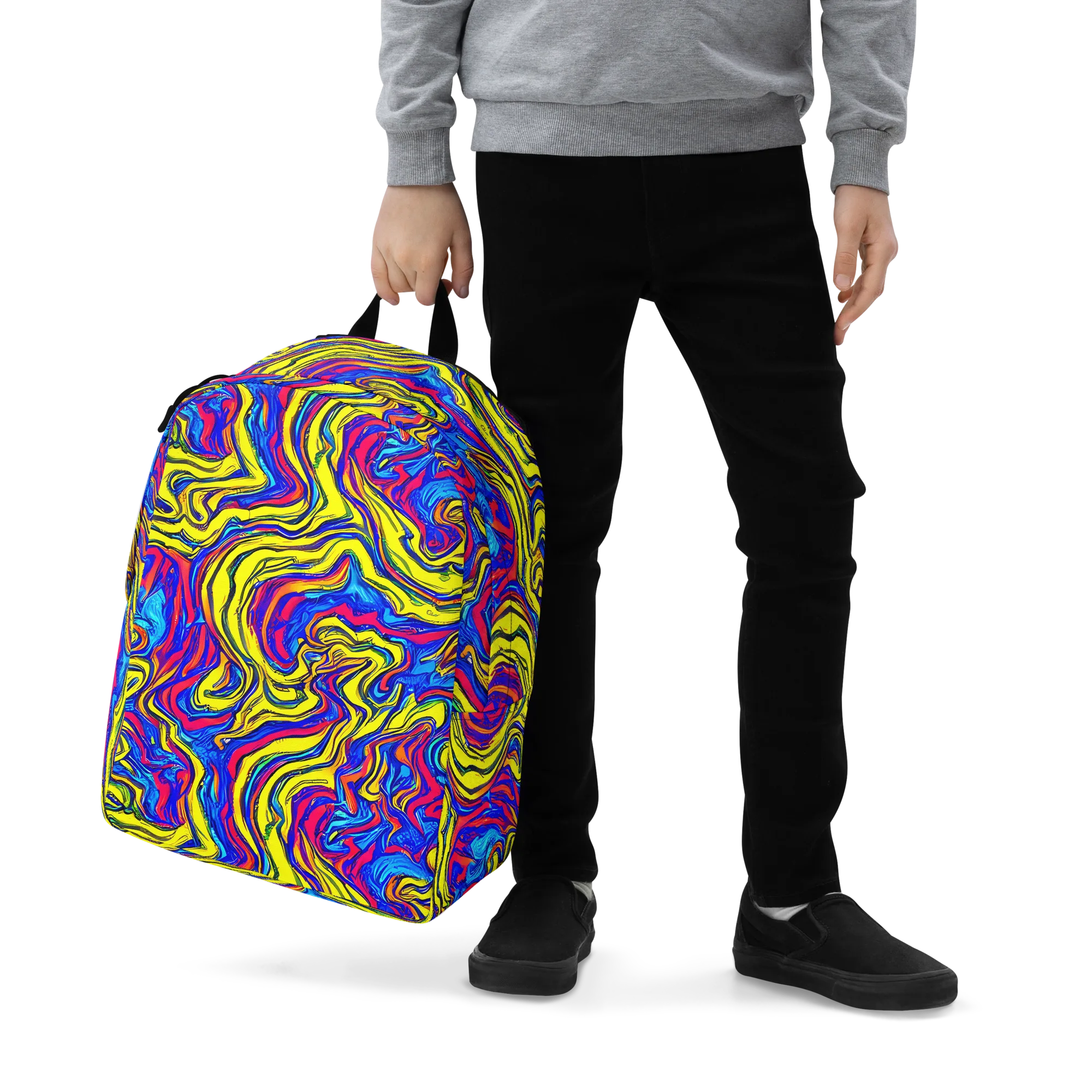 Electric Rhapsody on Minimalist Backpack — Zoomed-in