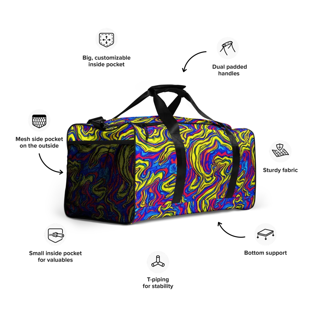 Electric Rhapsody on Duffle Bag — Right Front