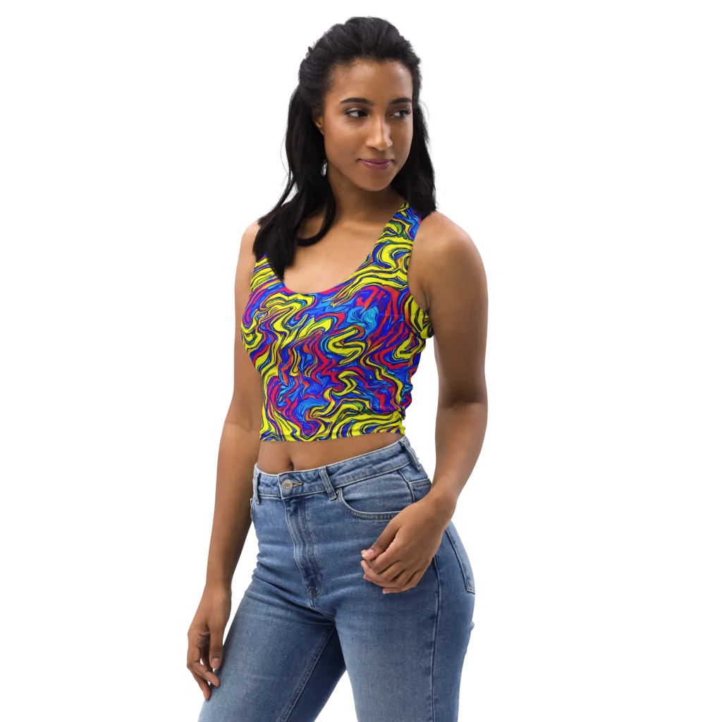 Electric Rhapsody on Crop Top — Left Front