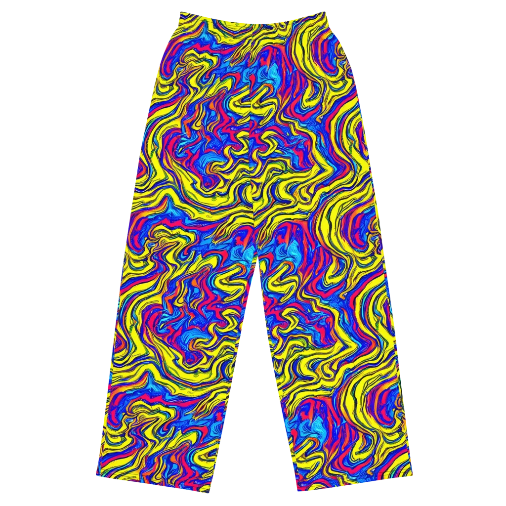 Electric Rhapsody on Wide-Leg Pants — Front