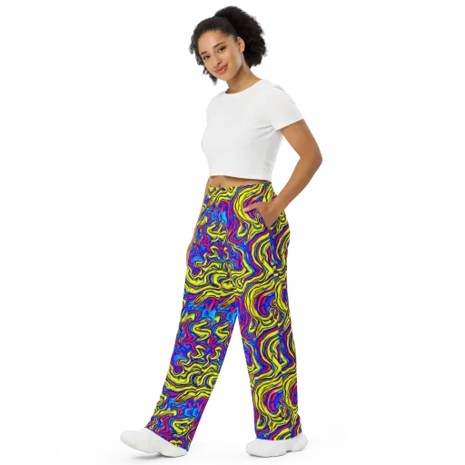Electric Rhapsody on a Wide-Leg Pants