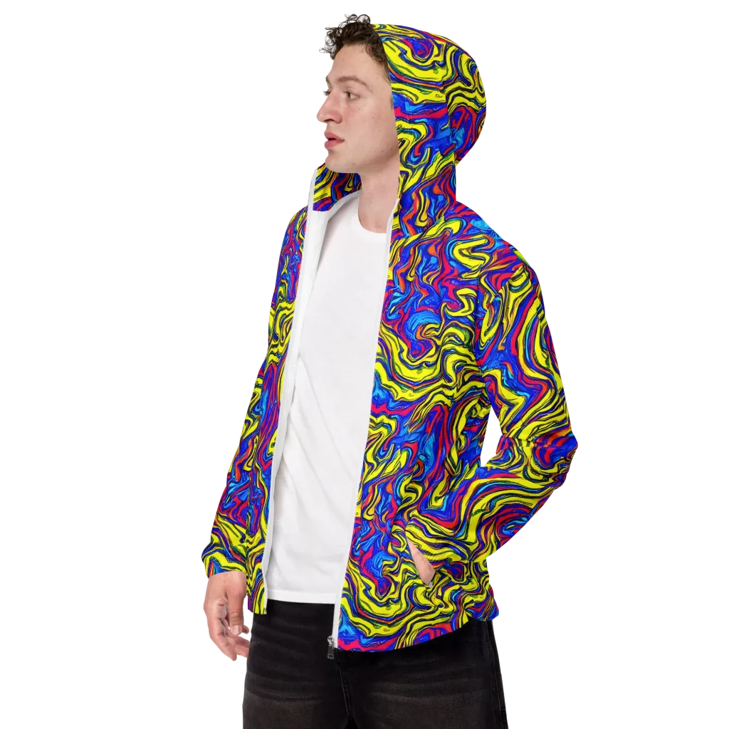 Electric Rhapsody on Men's Windbreaker — Left Front