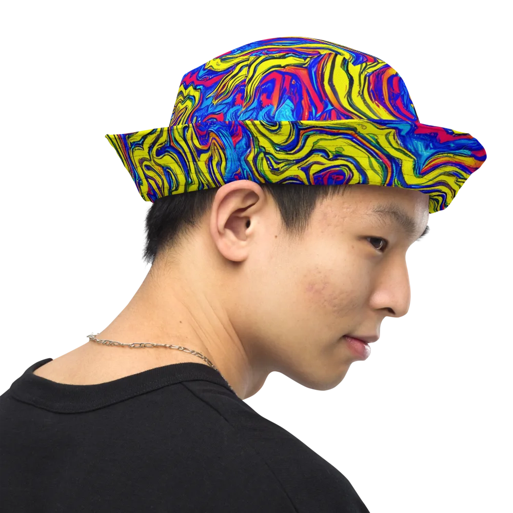 Electric Rhapsody on Reversible Bucket Hat — Right Outside