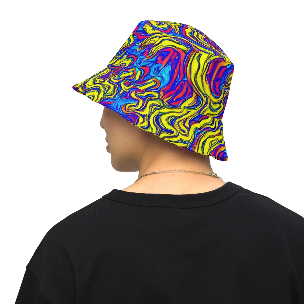 Electric Rhapsody on Reversible Bucket Hat — Back Inside