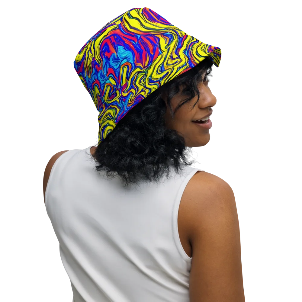 Electric Rhapsody on Reversible Bucket Hat — Right Outside
