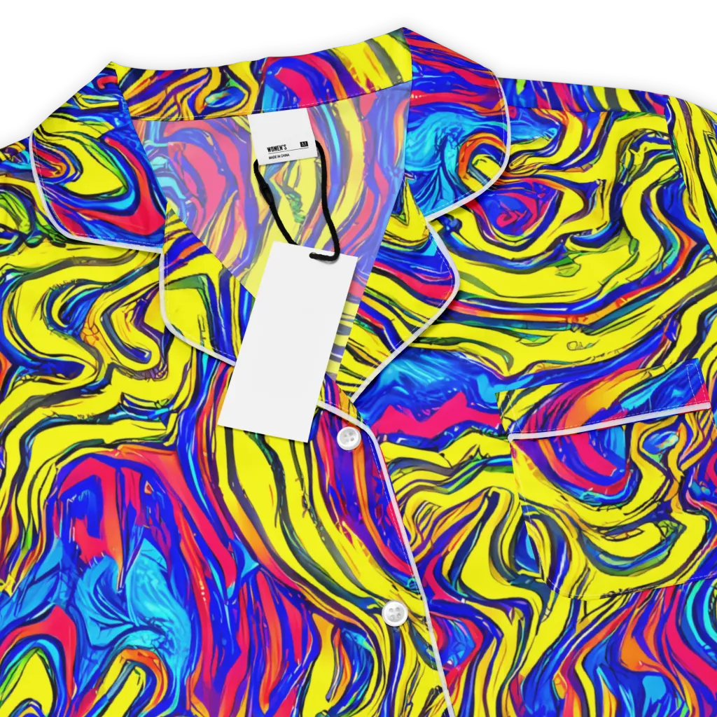 Electric Rhapsody on Women's Short Sleeve Pajama Top — Product details