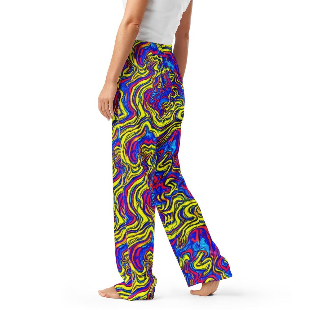 Electric Rhapsody on Women's Pajama Pants — Left