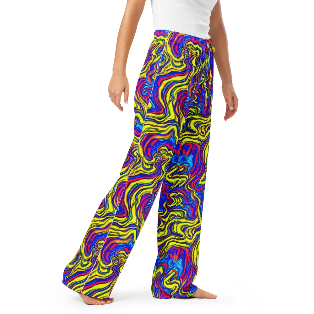 Electric Rhapsody on Women's Pajama Pants — Right Front